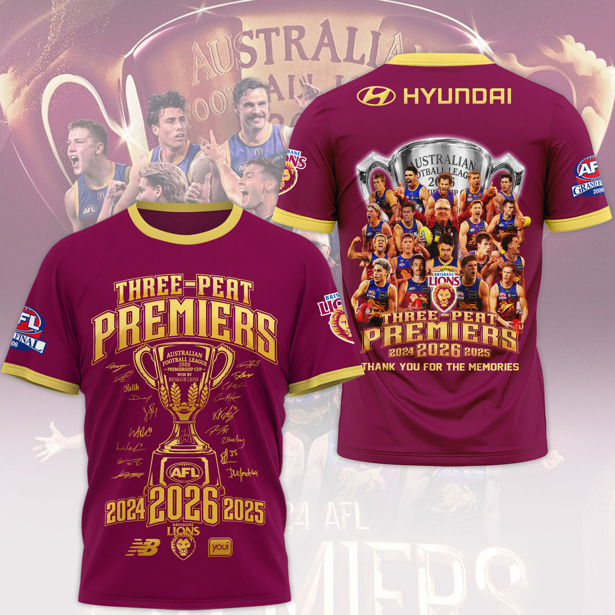 PREMIUM AFL X BL THANK FOR MEMORIES CHAMPIONSHIP TSHIRT V2 LIMITED EDITION NDT VHM 2026