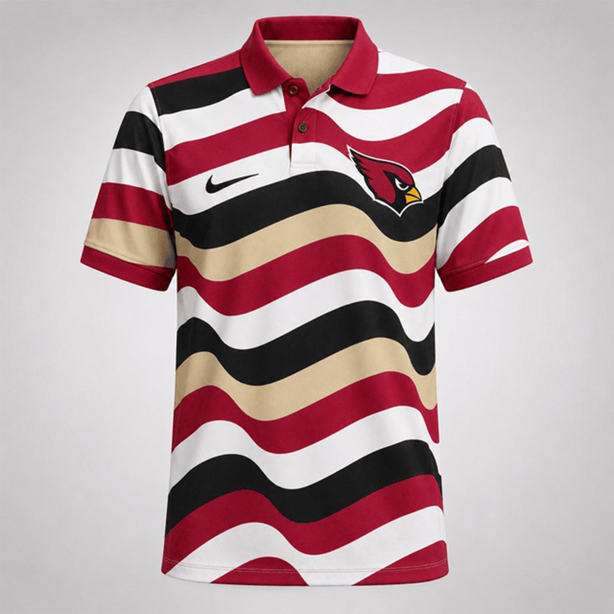 AC Premium NFL Custom Striped Athletic Polo Shirt