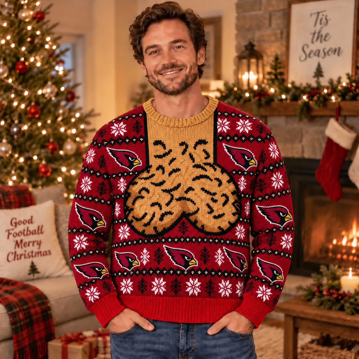 AC x NFL Ugly Sweatshirt Funny For Fan