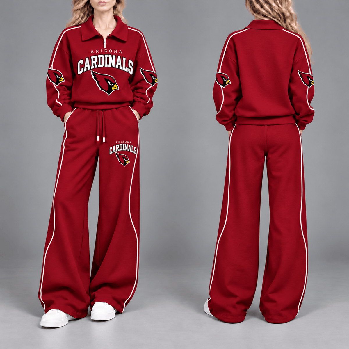 ARI Premium NFL Team Pride Contrast Piping Quarter-Zip + Pants