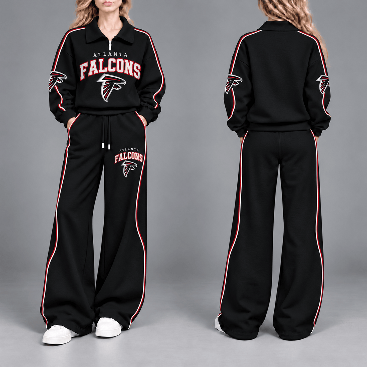 ATL Premium NFL Team Pride Contrast Piping Quarter-Zip + Pants