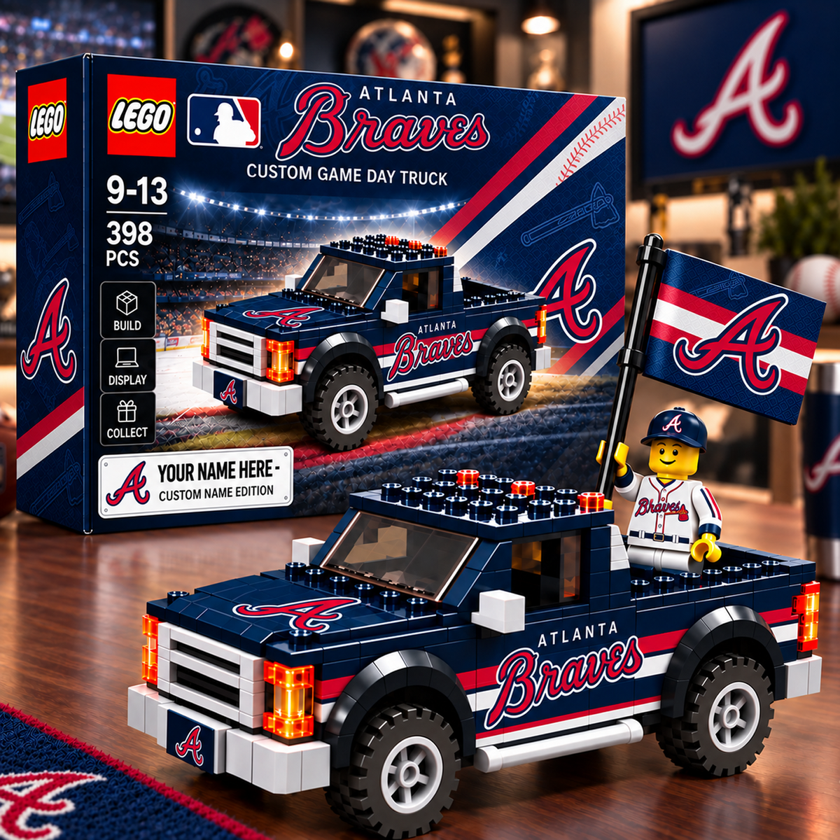 ATL x MLB Building Blocks Truck Toy Set V2