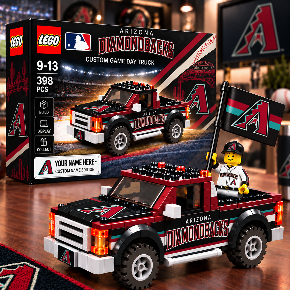 AZ x MLB Building Blocks Truck Toy Set V2