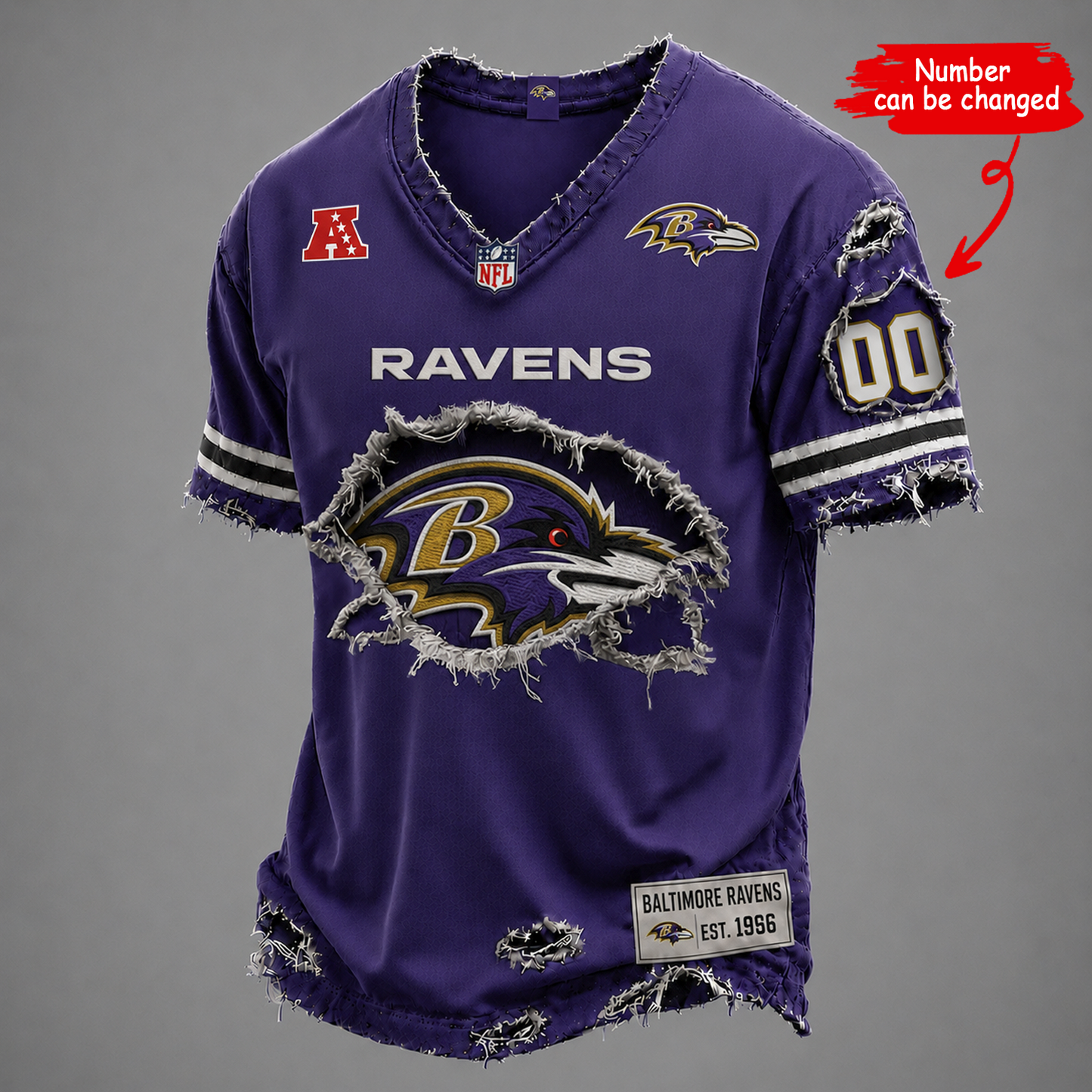 BAL x NFL LUXURY V-Neck T-Shirt V2 1506