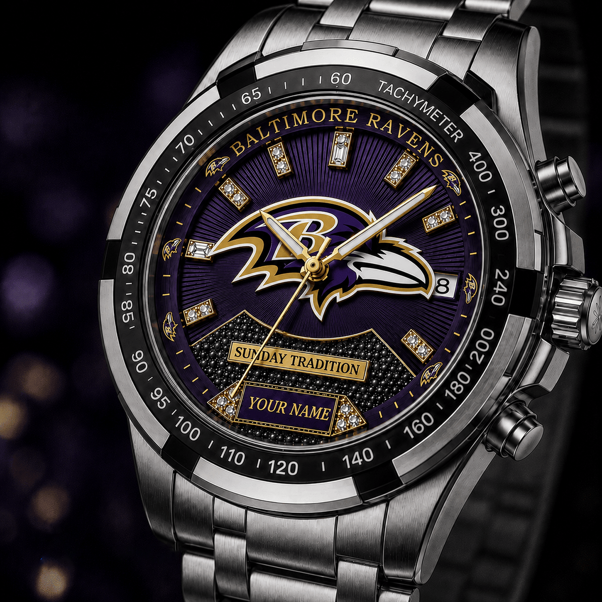 BAL x NFL Personalized Alloy Men Quartz Watch