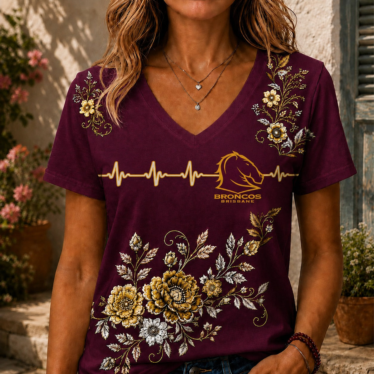 BB x NRL Luxury Women V-Neck Shirt