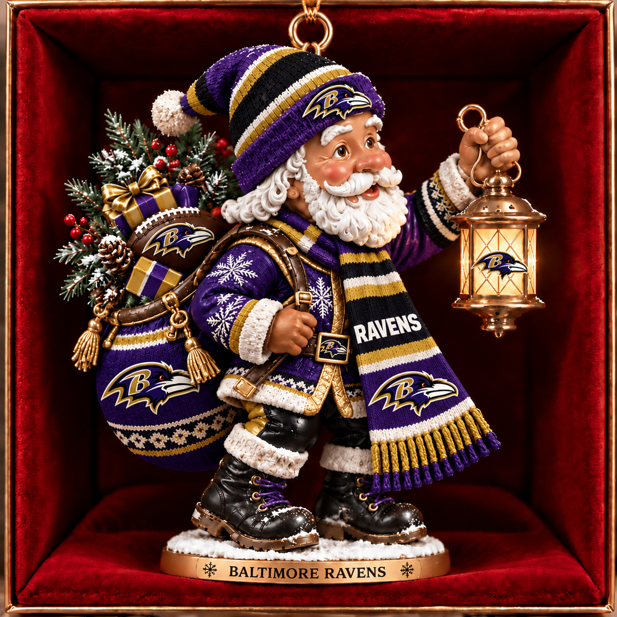 BR x NFL Santa Claus Ornament Chrismas For Fan
