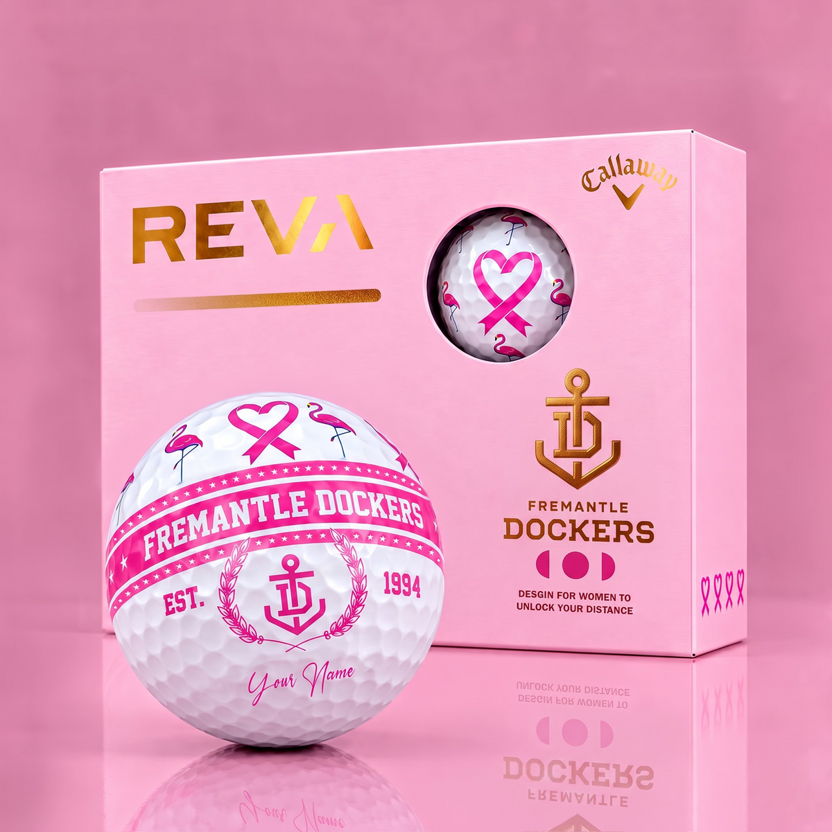 CALLAWAY REVA X PREMIUM AFL FRE DELUXE PERSONALIZED GOLF BALL FOR WOMEN TOURNAMENT LIMITED EDITION