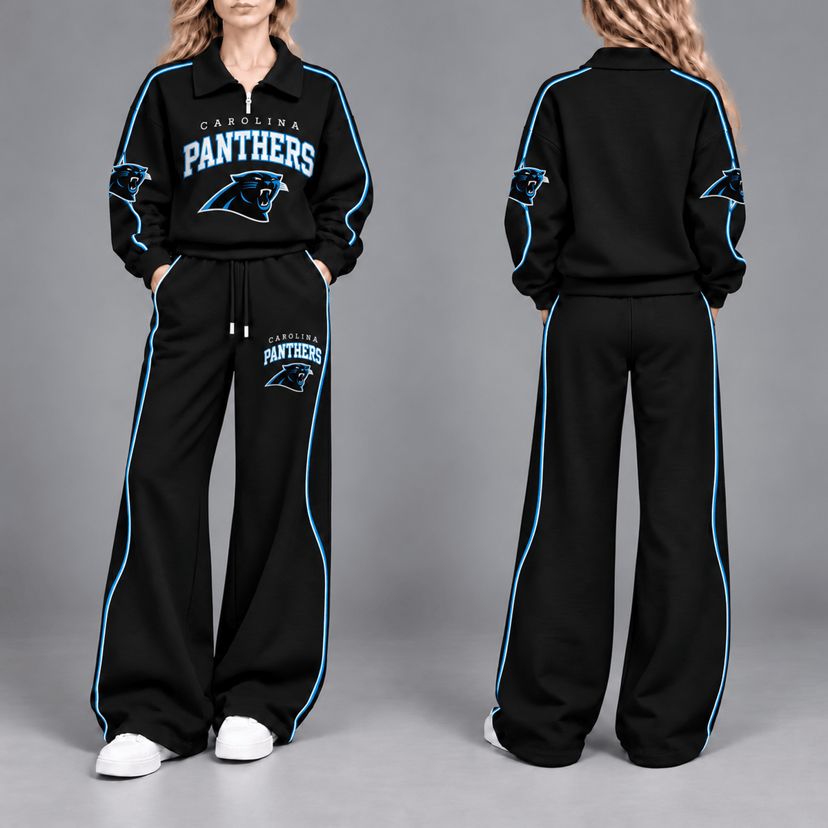 CAR Premium NFL Team Pride Contrast Piping Quarter-Zip + Pants