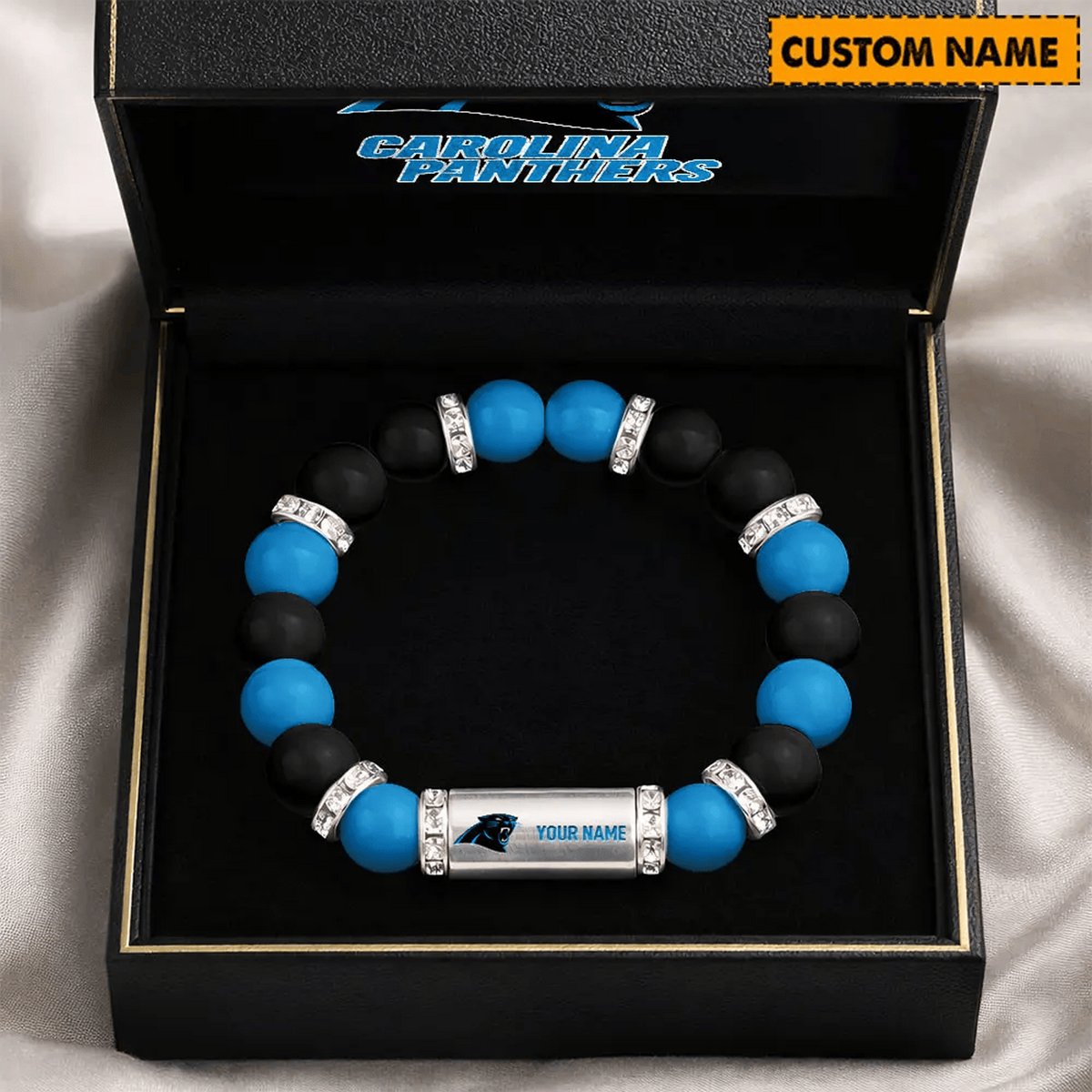 CAR x NFL Custom Name Handcrafted Lucky Energy Bracelet Gift For Fans