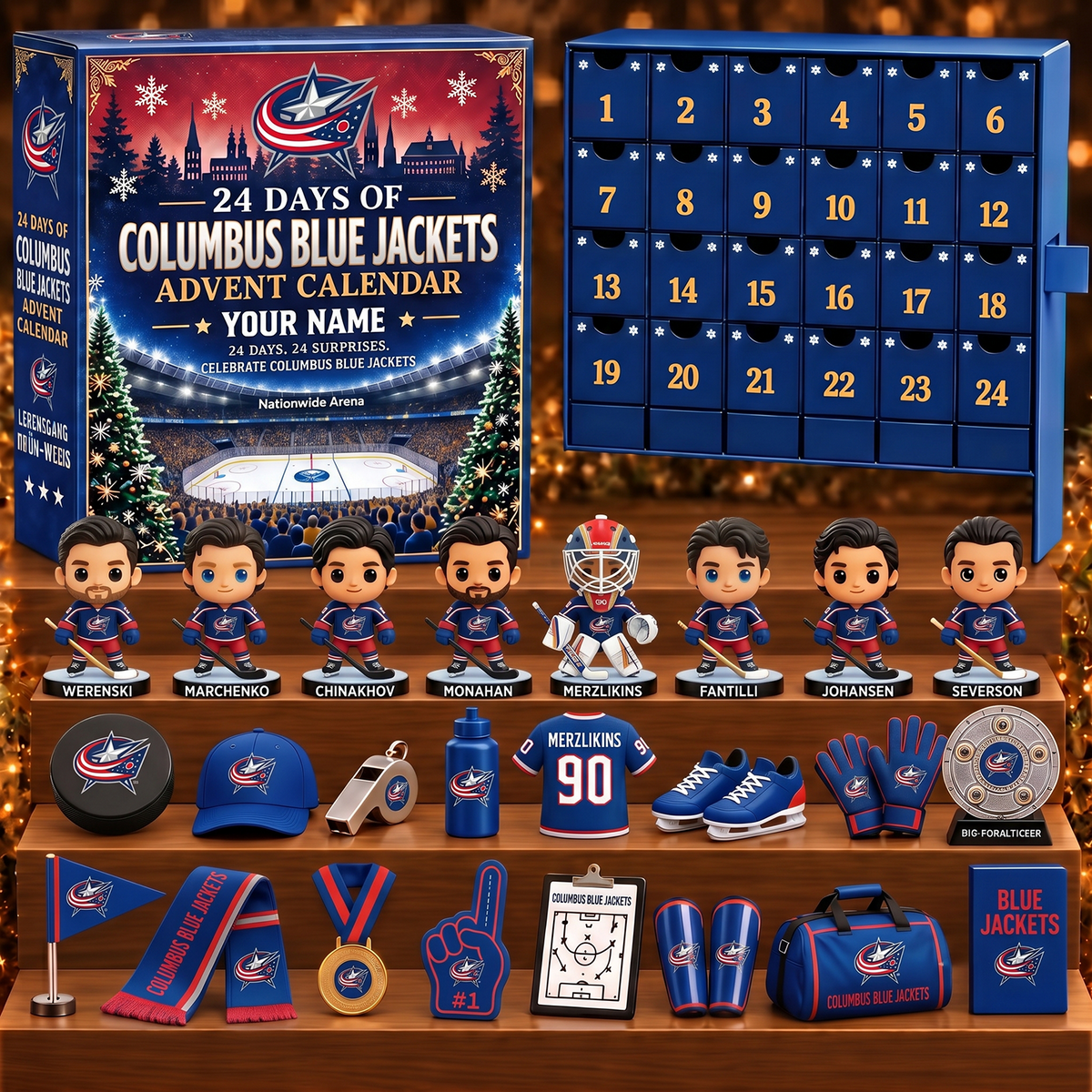 CBJ x NHL Game Day Premium Personalized 24 Days Of Advent Calendar