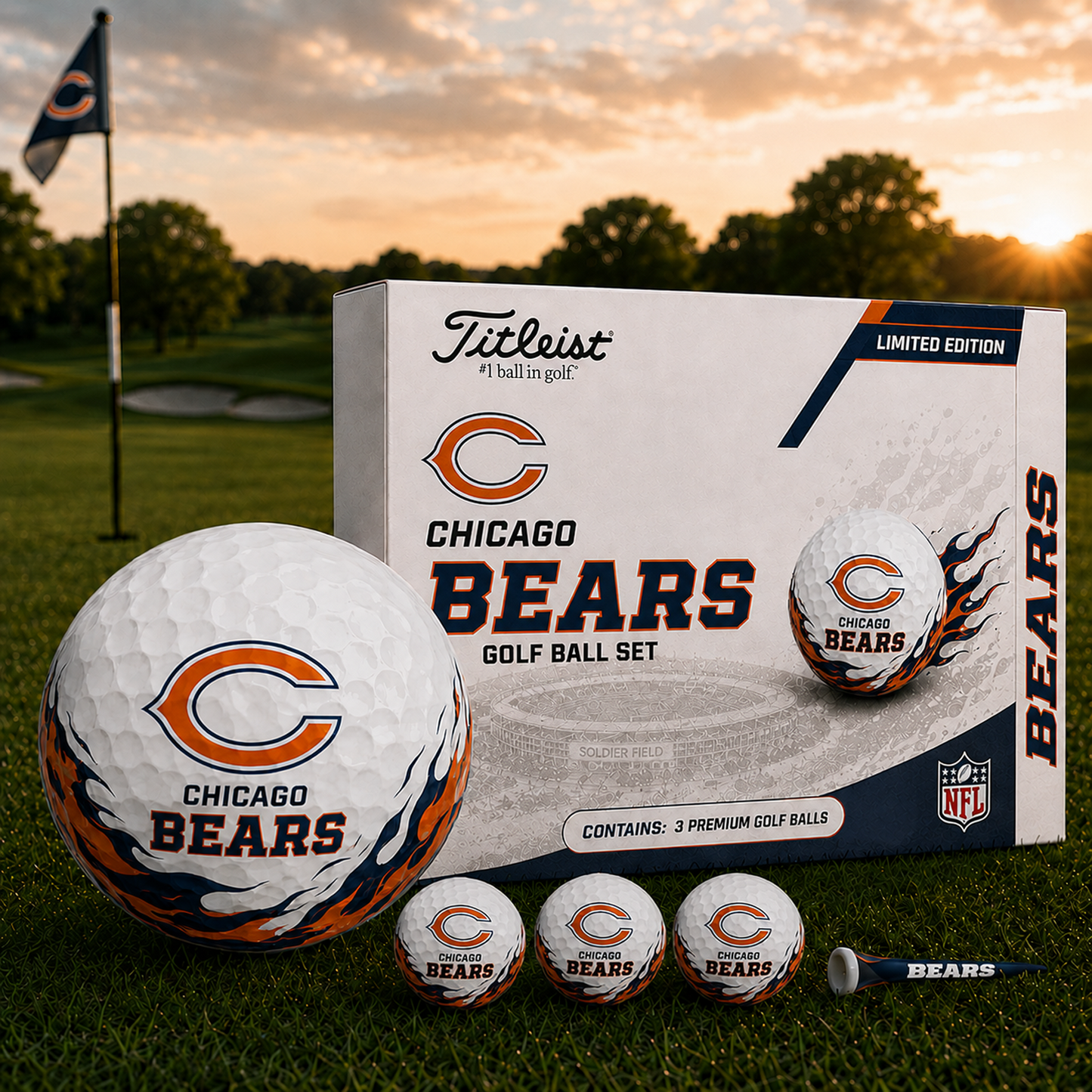 CHI x NFL Inspired Golf Ball Set – 3 Premium Golf Balls