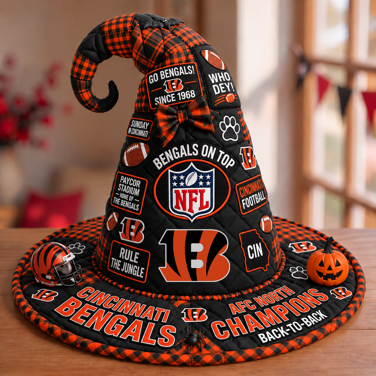 CIN x NFL Quilted Witch Hat