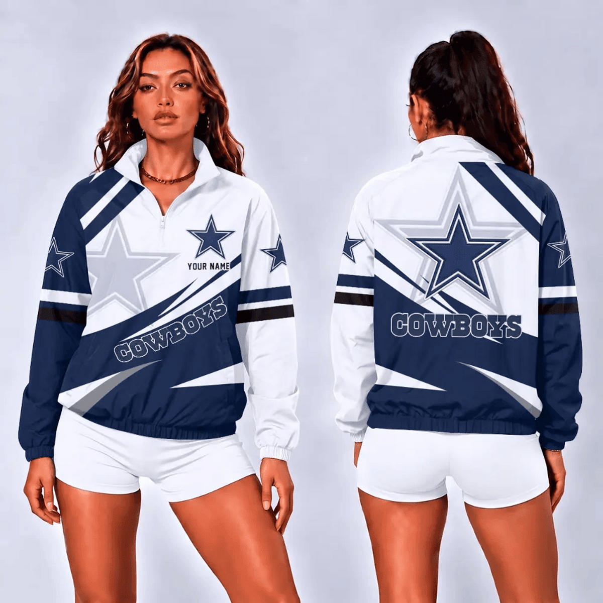 DAL x NFL Retro Colorblock Quarter Zip Jacket
