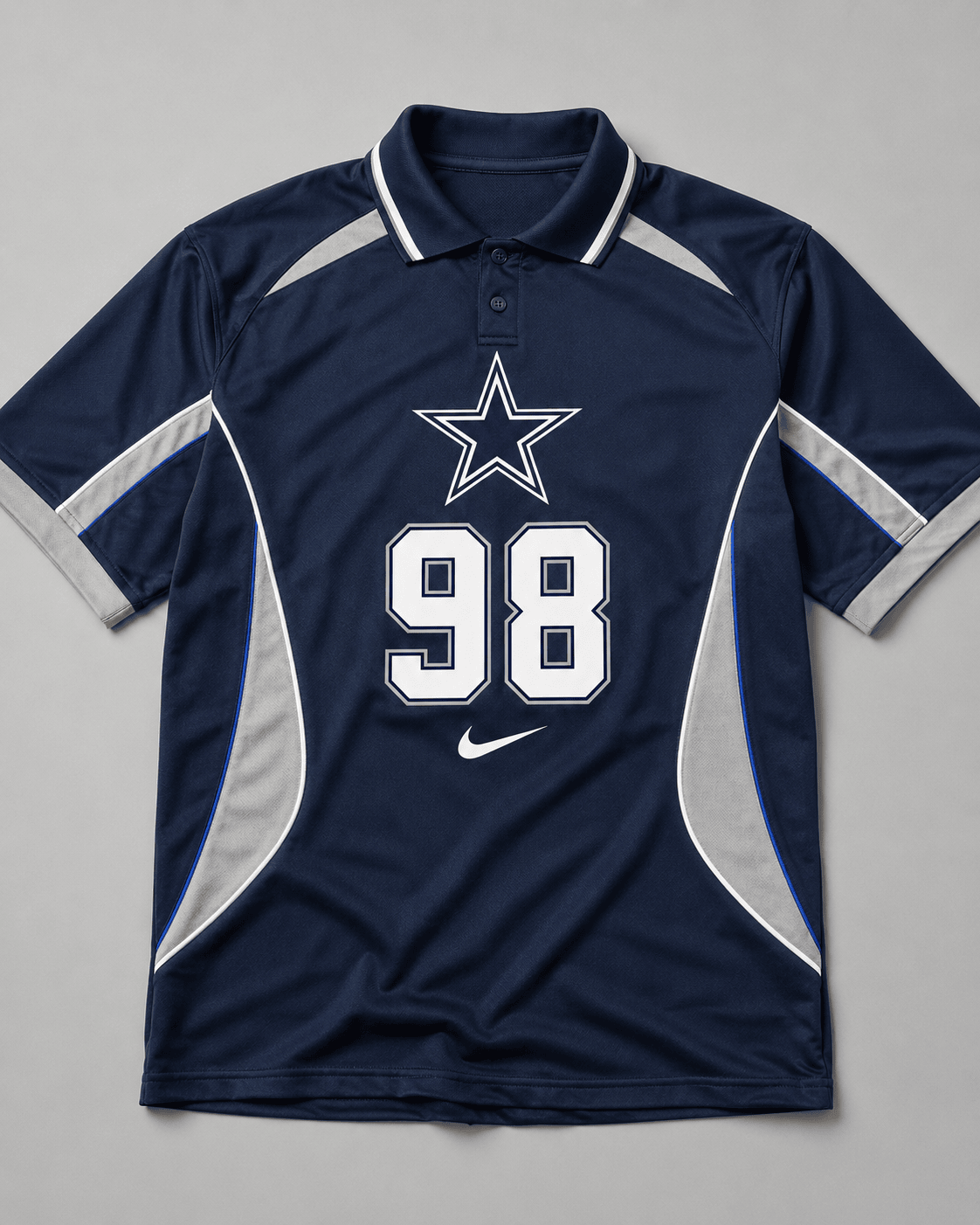 DC Premium NFL Custom Number Sports Style Polo Shirt