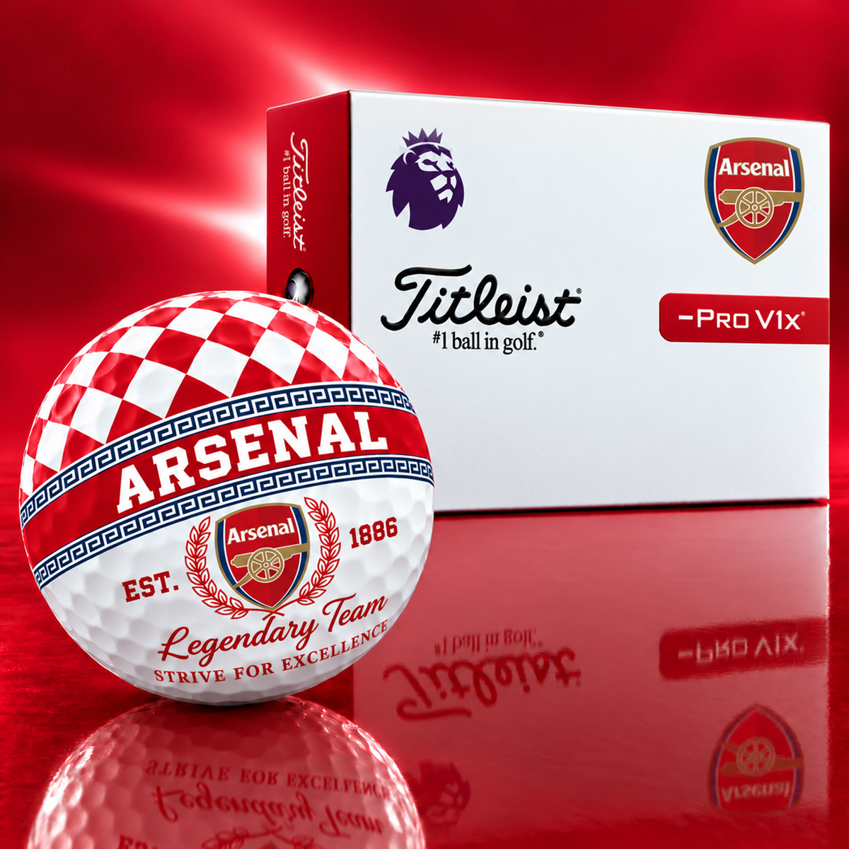 Exclusive EPL x ARS Legendary Team V10 Golf Ball
