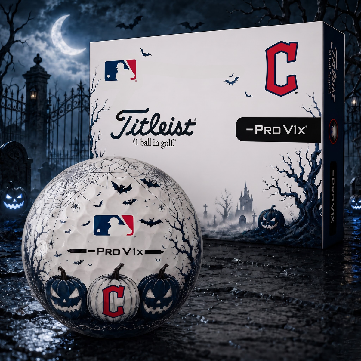 Exclusive MLB x CLE Halloween V2 Golf Ball