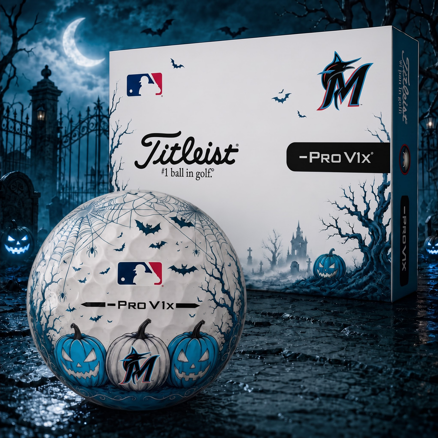 Exclusive MLB x MIA Halloween V2 Golf Ball