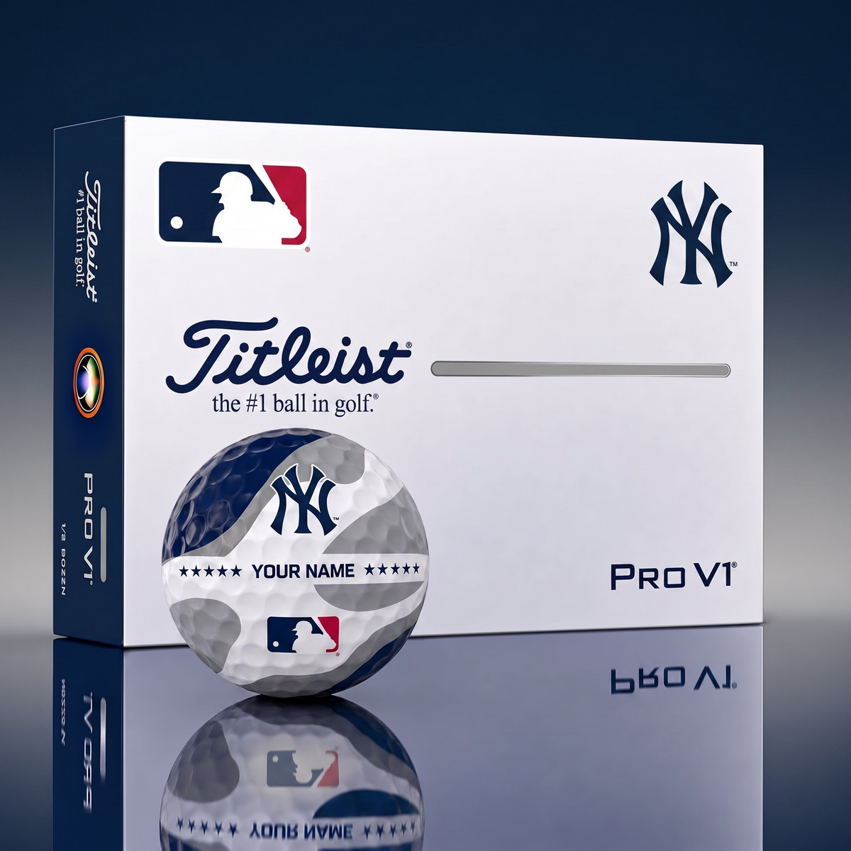 Exclusive MLB x NYY Personalized Name Golf Ball