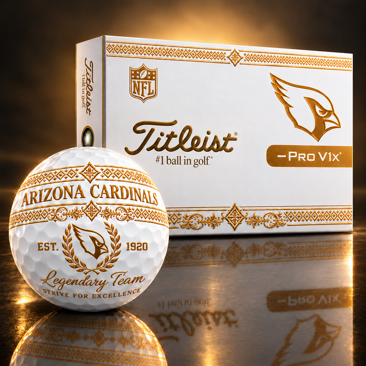 Exclusive NFL x ARI Legendary Team V8 Golf Ball
