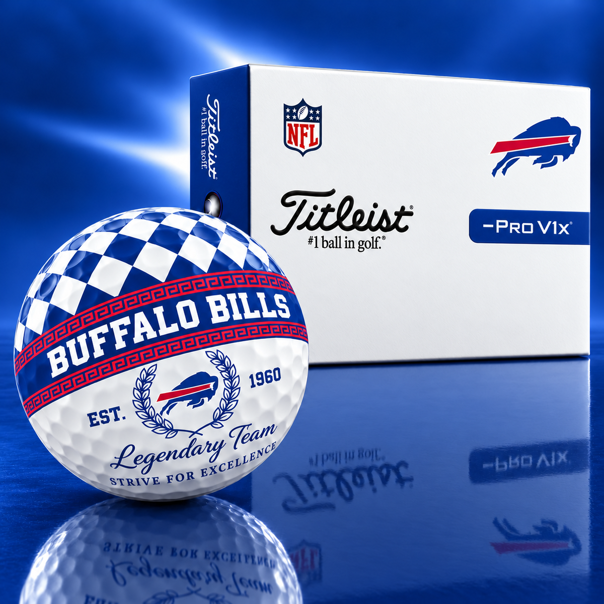 Exclusive NFL x BUF Legendary Team V10 Golf Ball