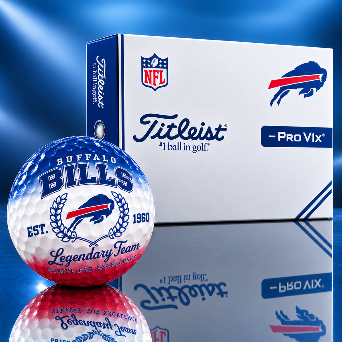 Exclusive NFL x BUF Legendary Team V9 Golf Ball