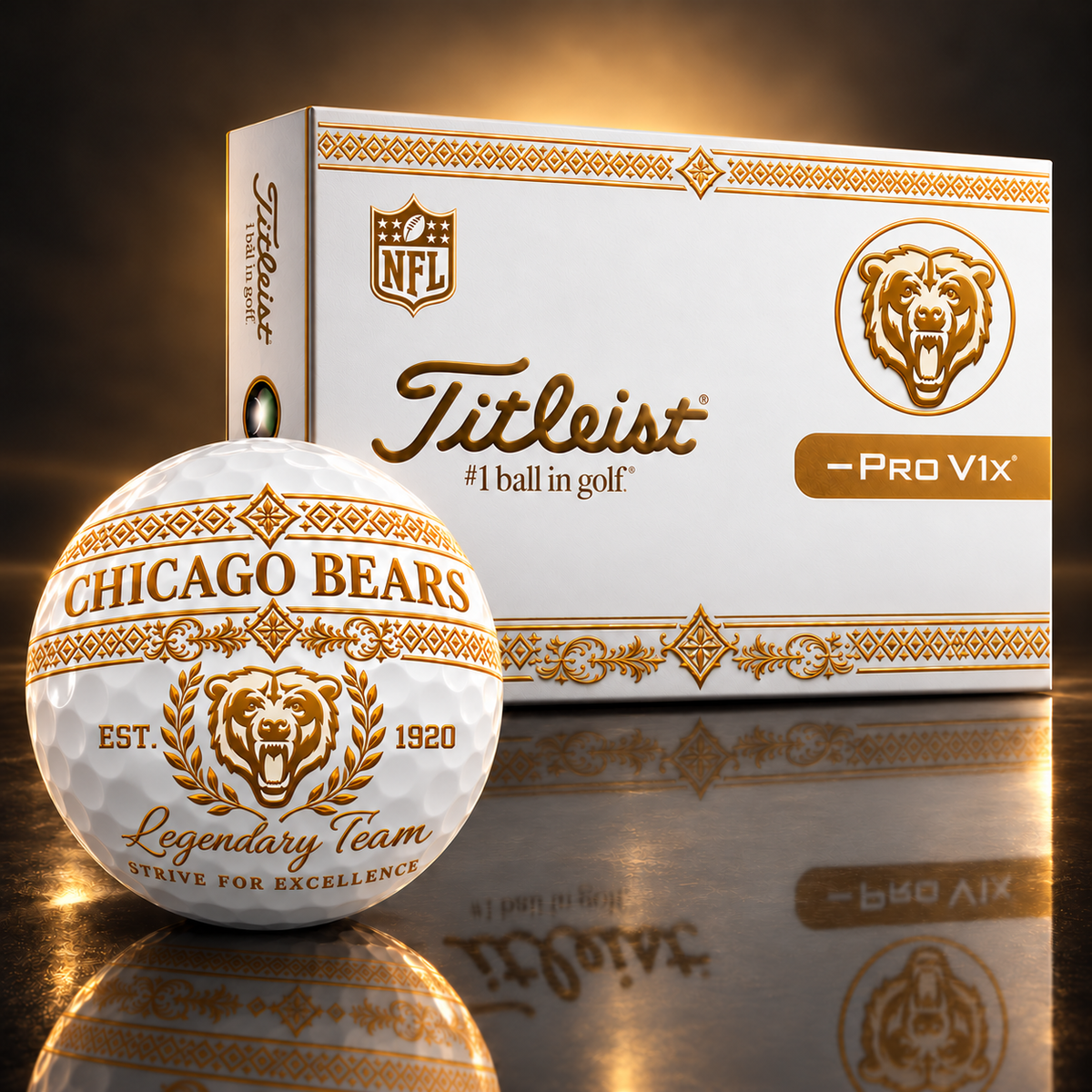 Exclusive NFL x CHI Legendary Team V8 Golf Ball