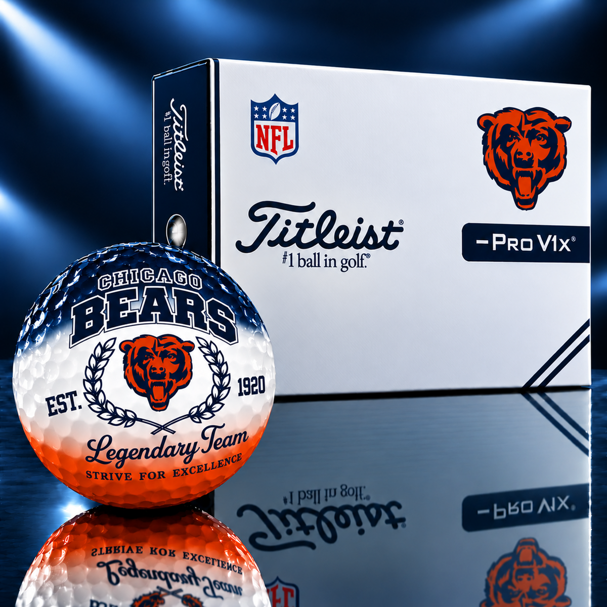 Exclusive NFL x CHI Legendary Team V9 Golf Ball