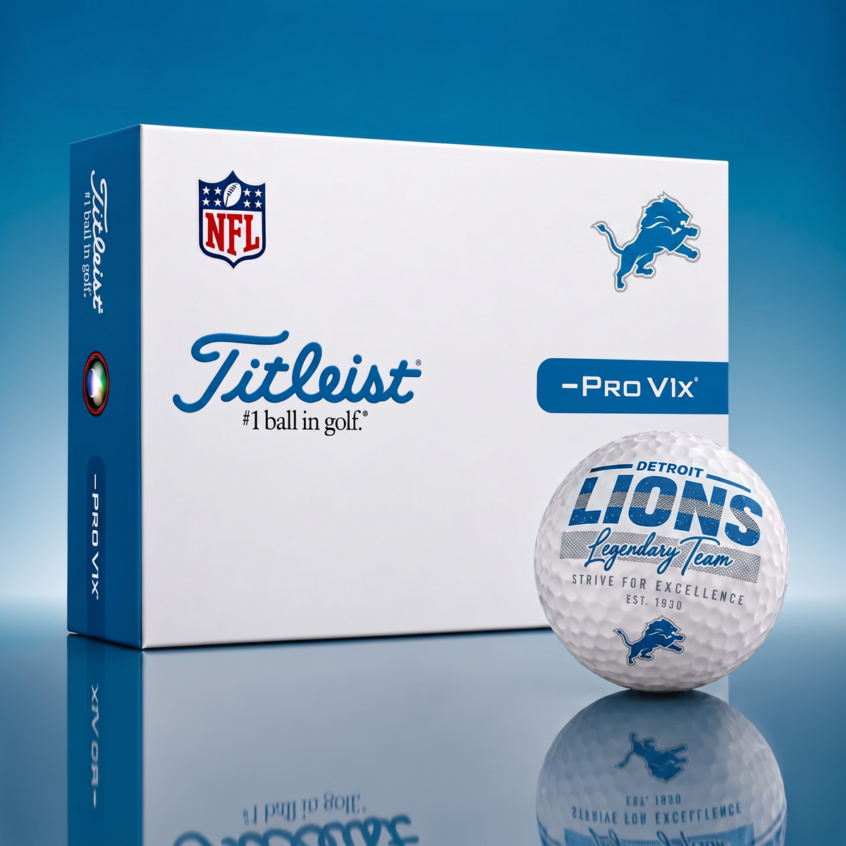 Exclusive NFL x DET Legendary Team V3 Golf Ball