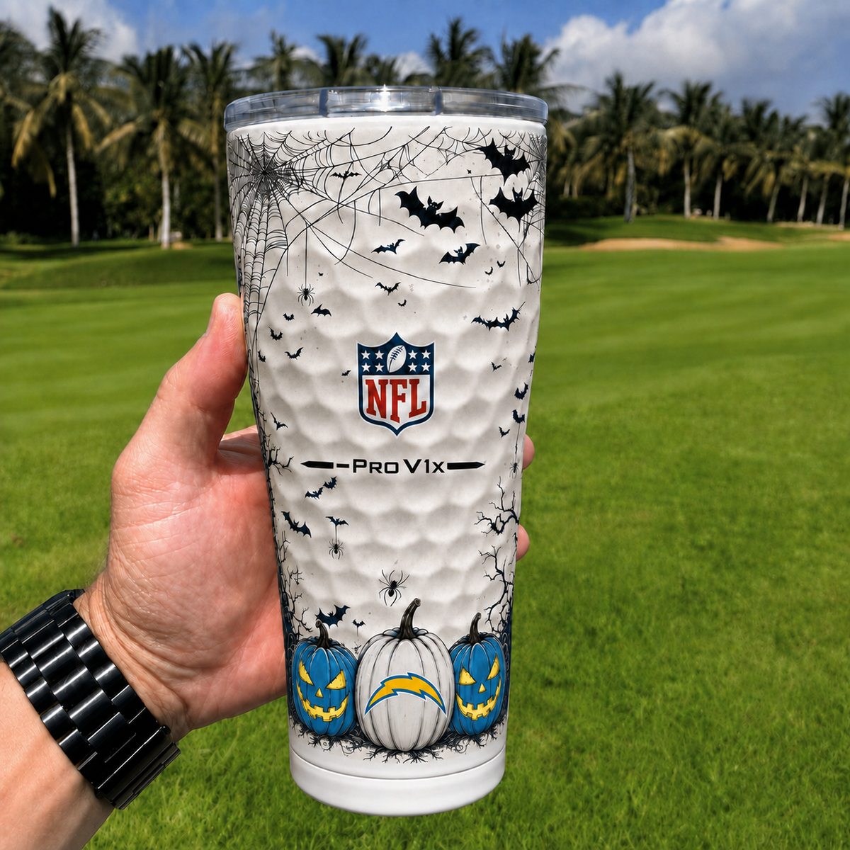 Exclusive NFL x LAC Halloween V2 Monogram Golf Tumbler