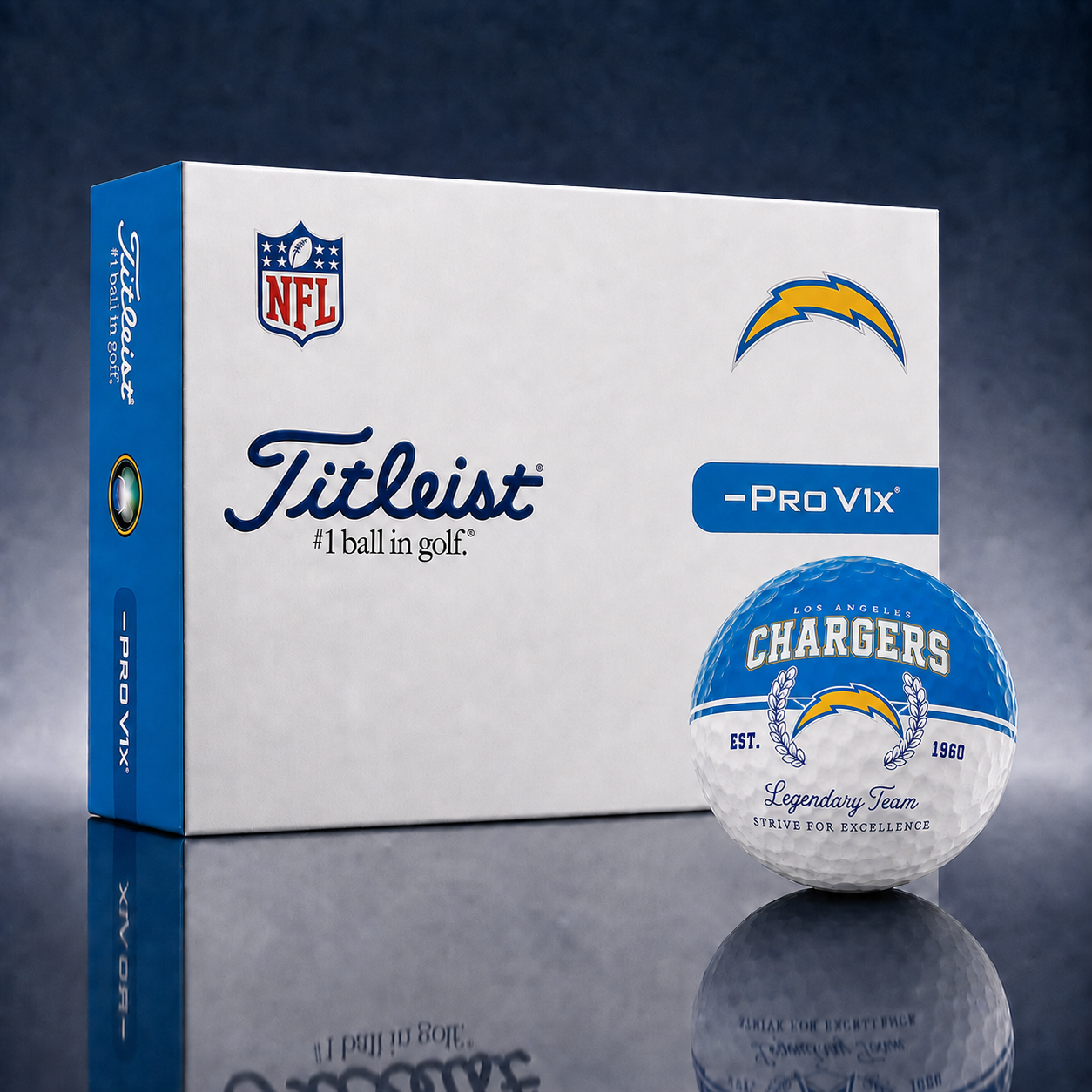Exclusive NFL x LAC Legendary Team Golf Ball