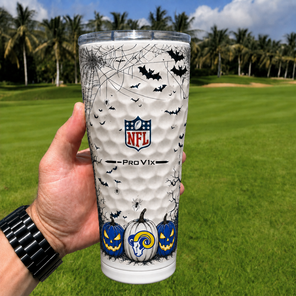 Exclusive NFL x LAR Halloween V2 Monogram Golf Tumbler