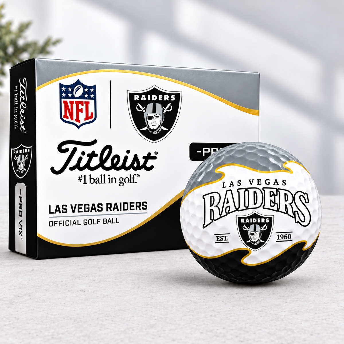 Exclusive NFL x LV Golden Line Golf Ball