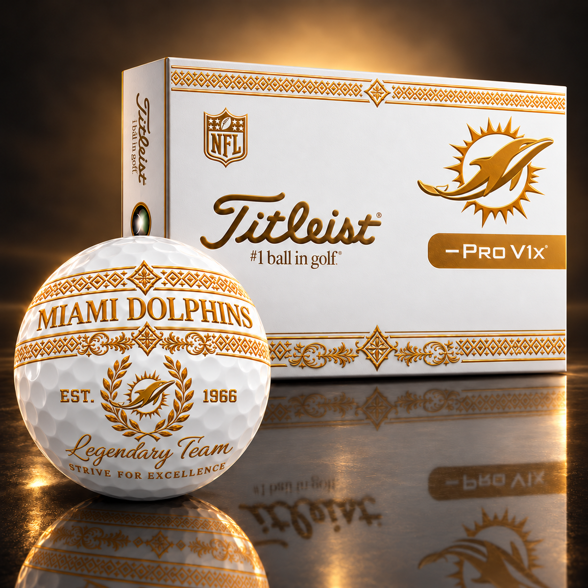 Exclusive NFL x MIA Legendary Team V8 Golf Ball
