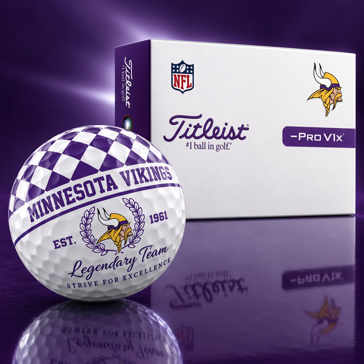 Exclusive NFL x MIN Legendary Team V6 Golf Ball HLP HLPHUONG 021026
