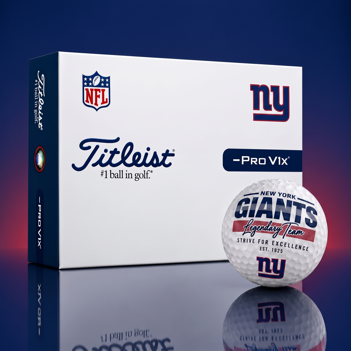 Exclusive NFL x NYG Legendary Team V3 Golf Ball
