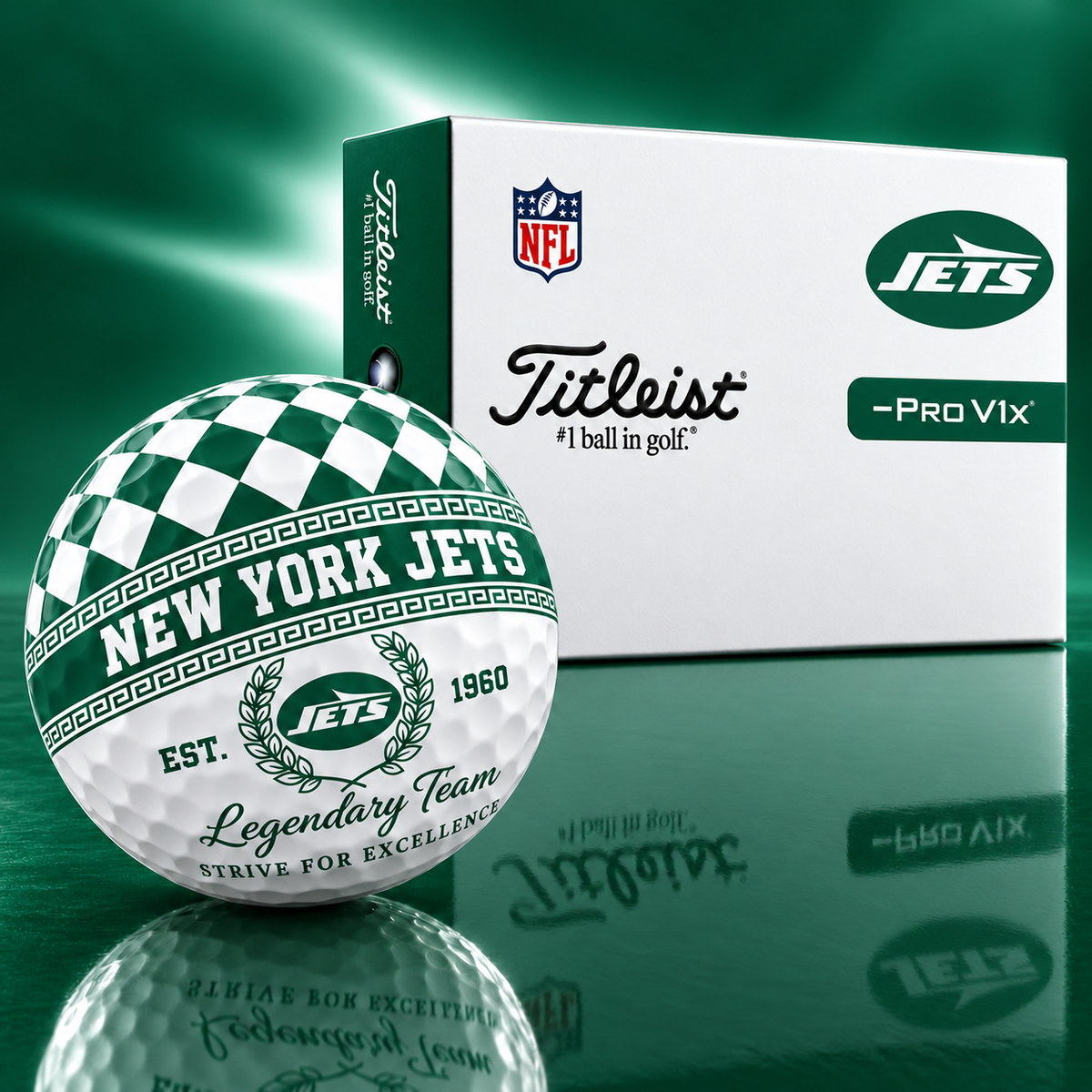 Exclusive NFL x NYJ Legendary Team V10 Golf Ball