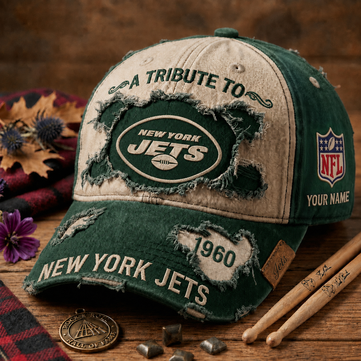 Exclusive NFL x NYJ Personalized Name Cap