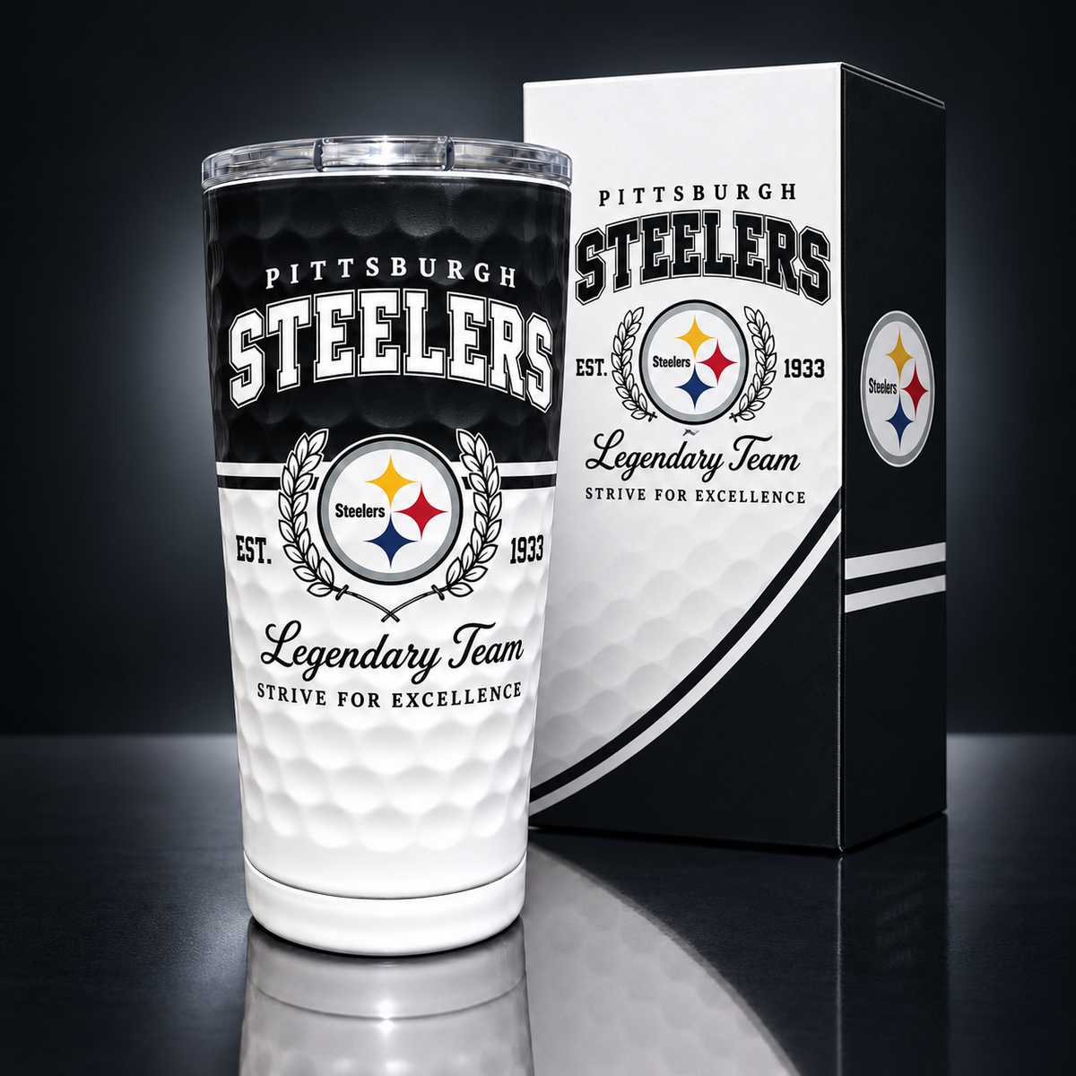 Exclusive NFL x PIT Legendary Team Golf Tumbler