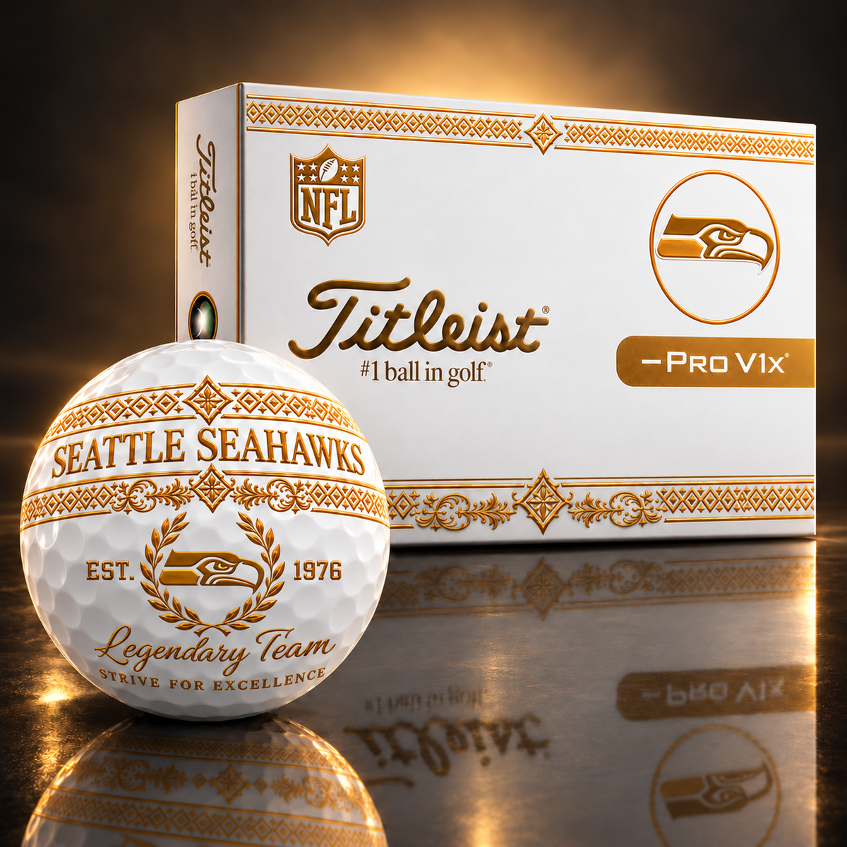 Exclusive NFL x SEA Legendary Team V8 Golf Ball