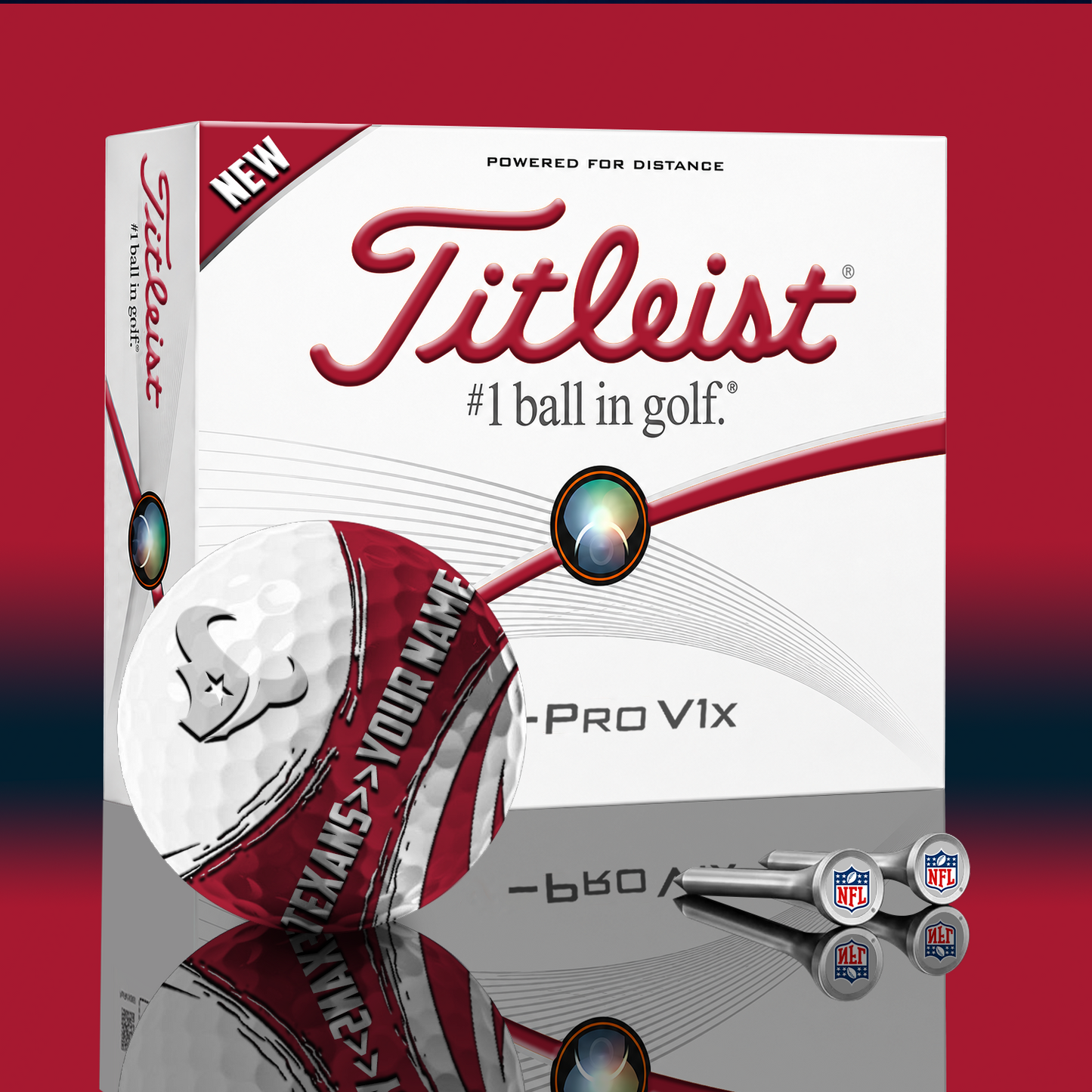 HOU x NFL PERSONALIZED GOLF BALL LIMITED EDITION