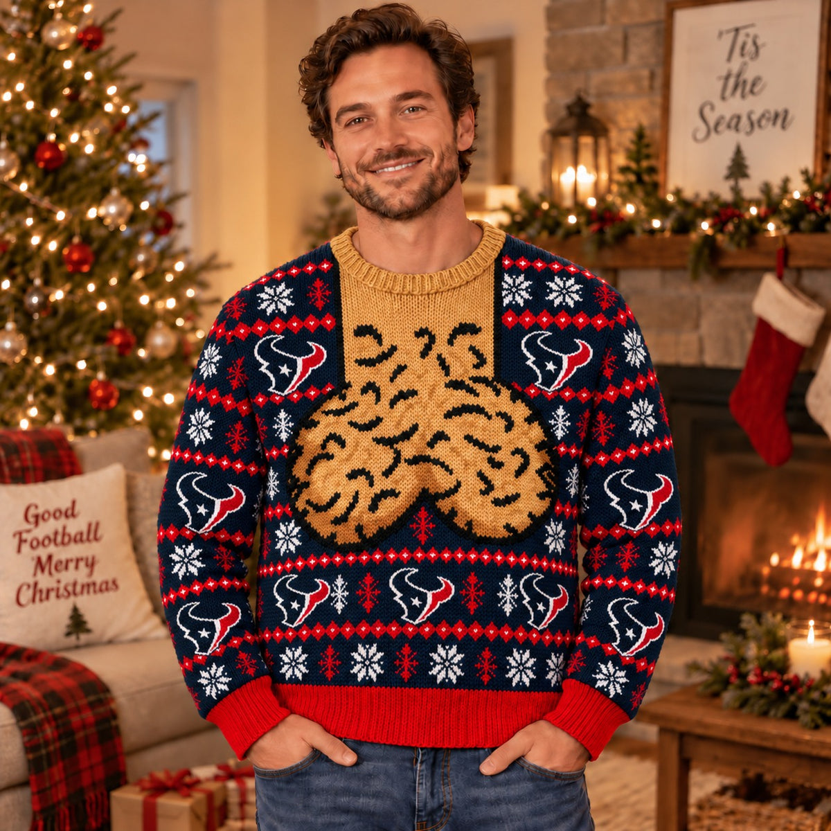HT x NFL Ugly Sweatshirt Funny For Fan
