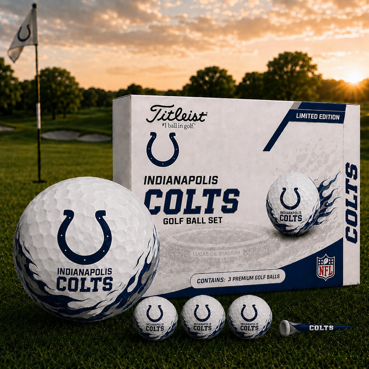 IND x NFL Inspired Golf Ball Set – 3 Premium Golf Balls