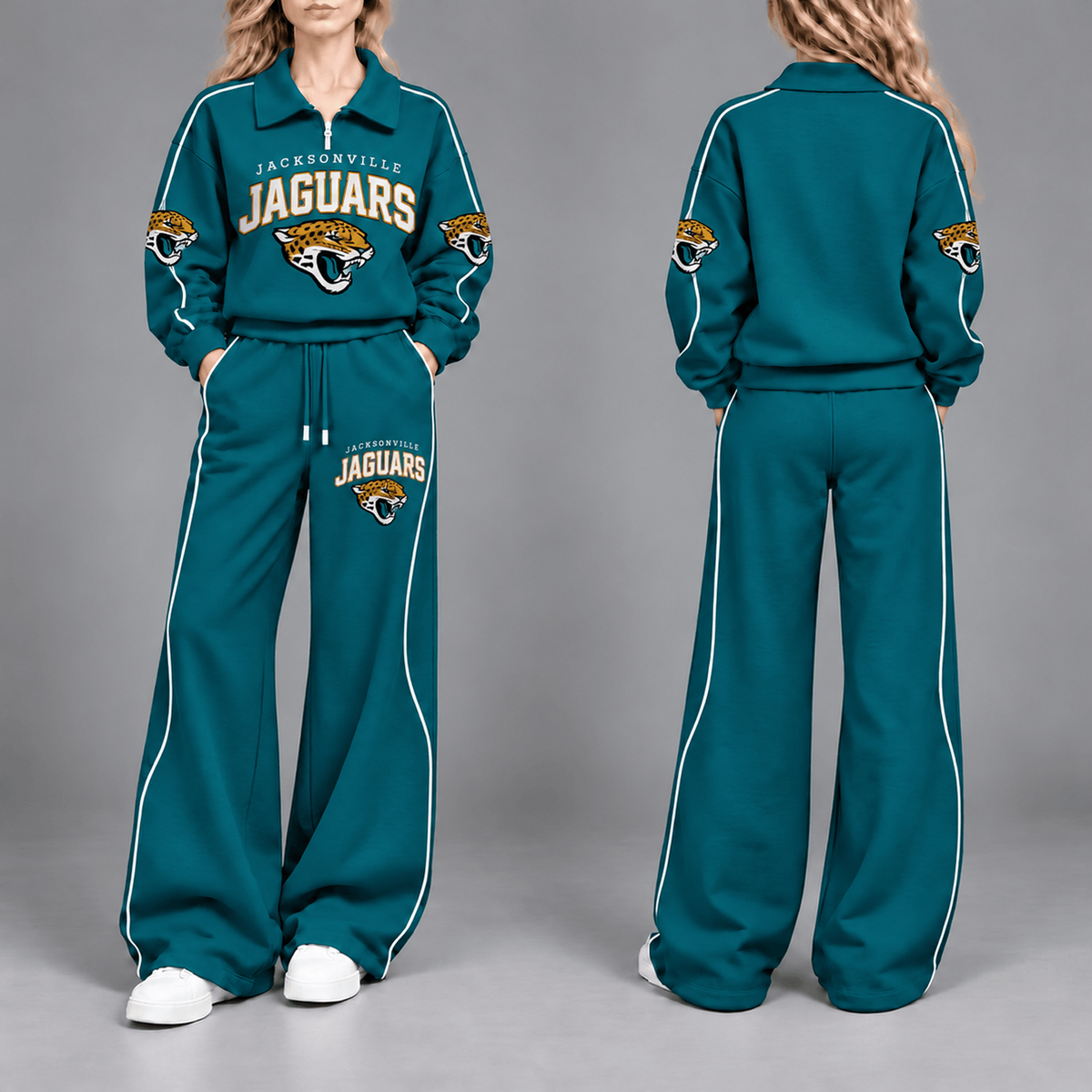 JAC Premium NFL Team Pride Contrast Piping Quarter-Zip + Pants