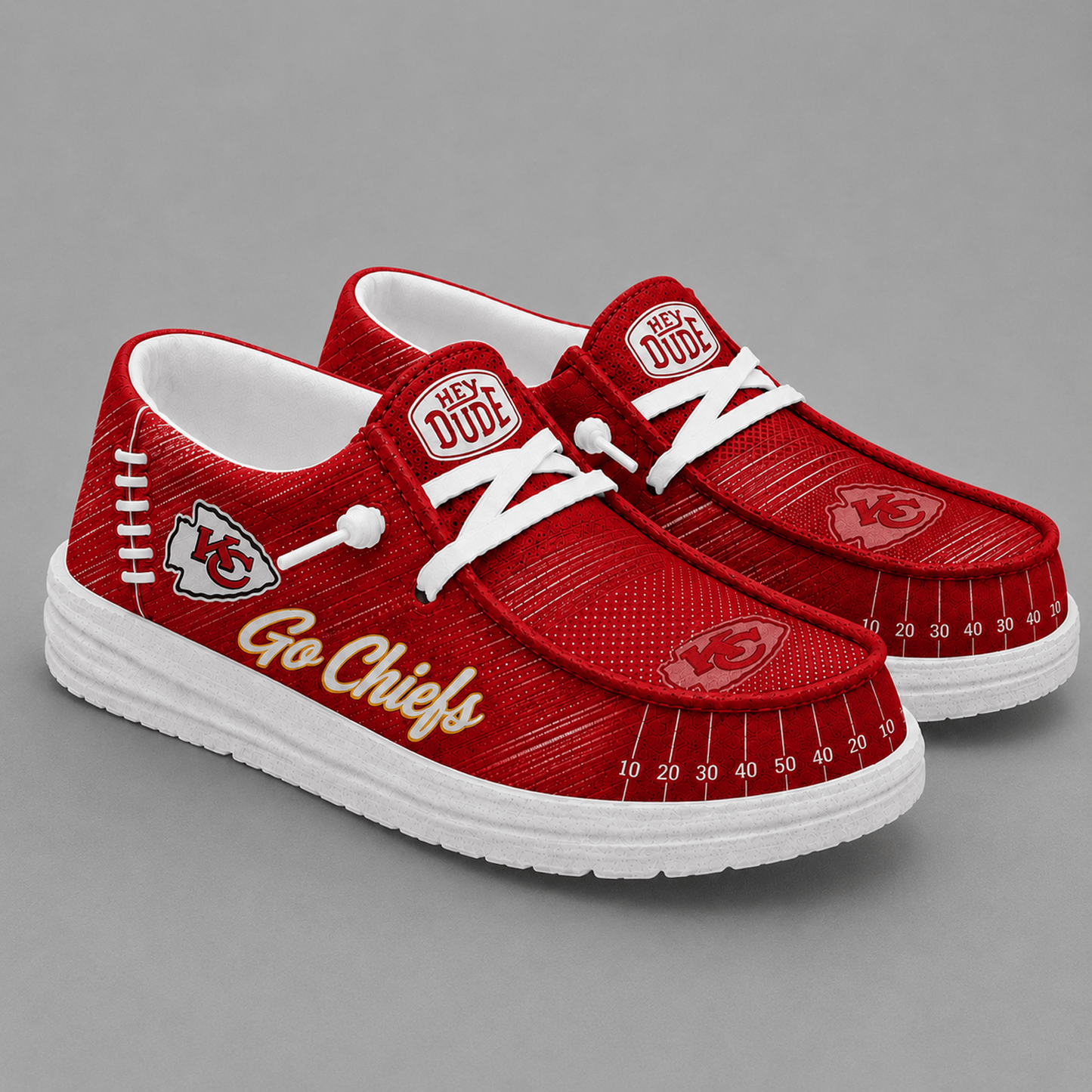 KC Premium NFL Football Field Fan Loafer Shoes
