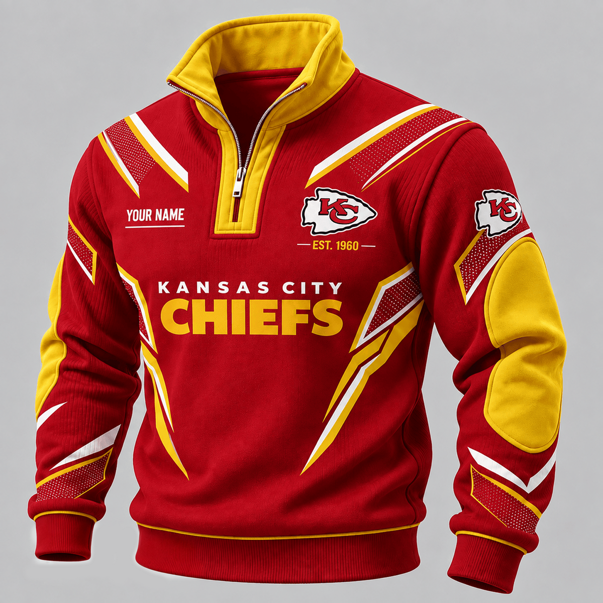 KC x NFL Personalized Quarter Zip Sweatshirt