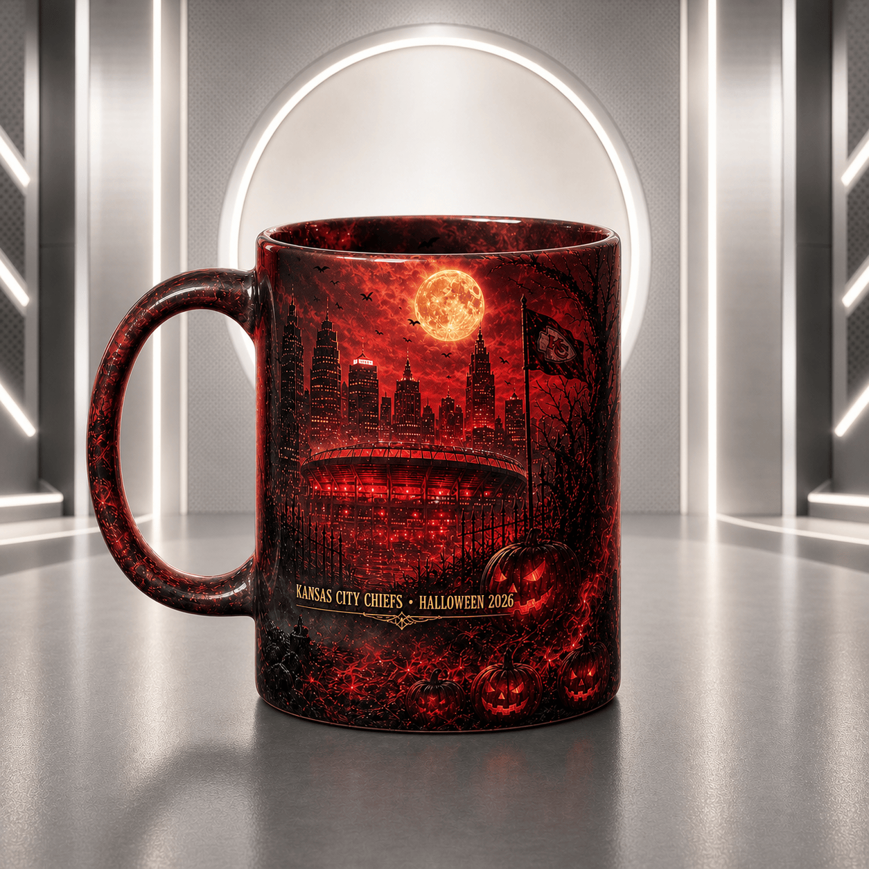 KCC Halloween Football Mug – The Frozen Cornfield Spooky Fan Gift DDT