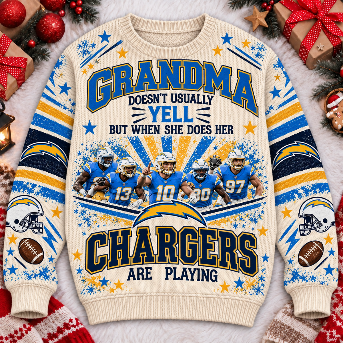 LAC x NFL Premium V2 Ugly Sweater