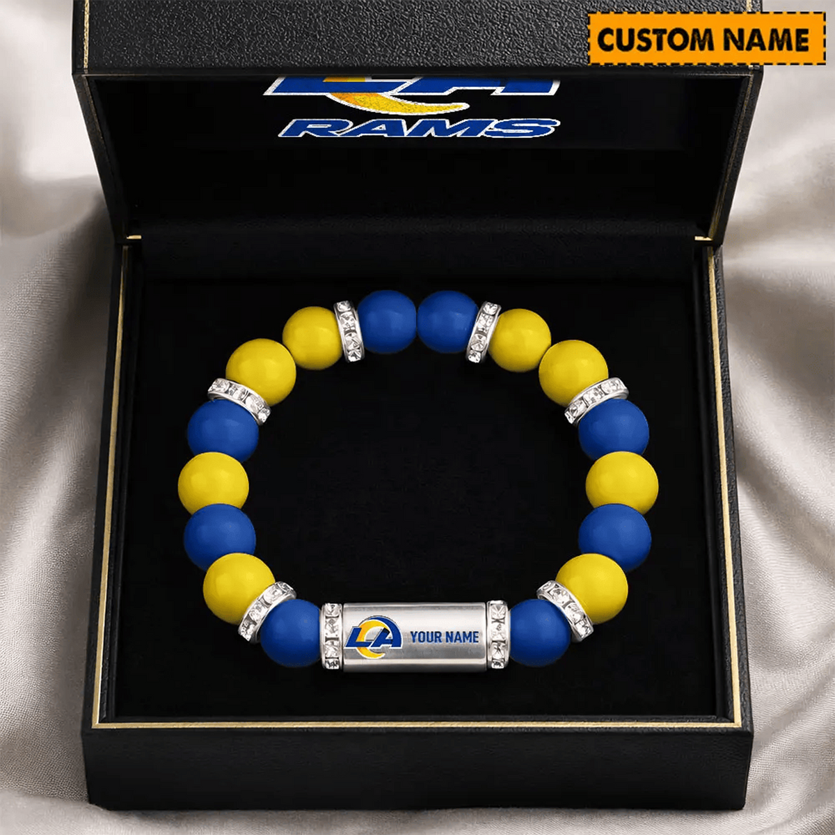 LAR x NFL Custom Name Handcrafted Lucky Energy Bracelet Gift For Fans