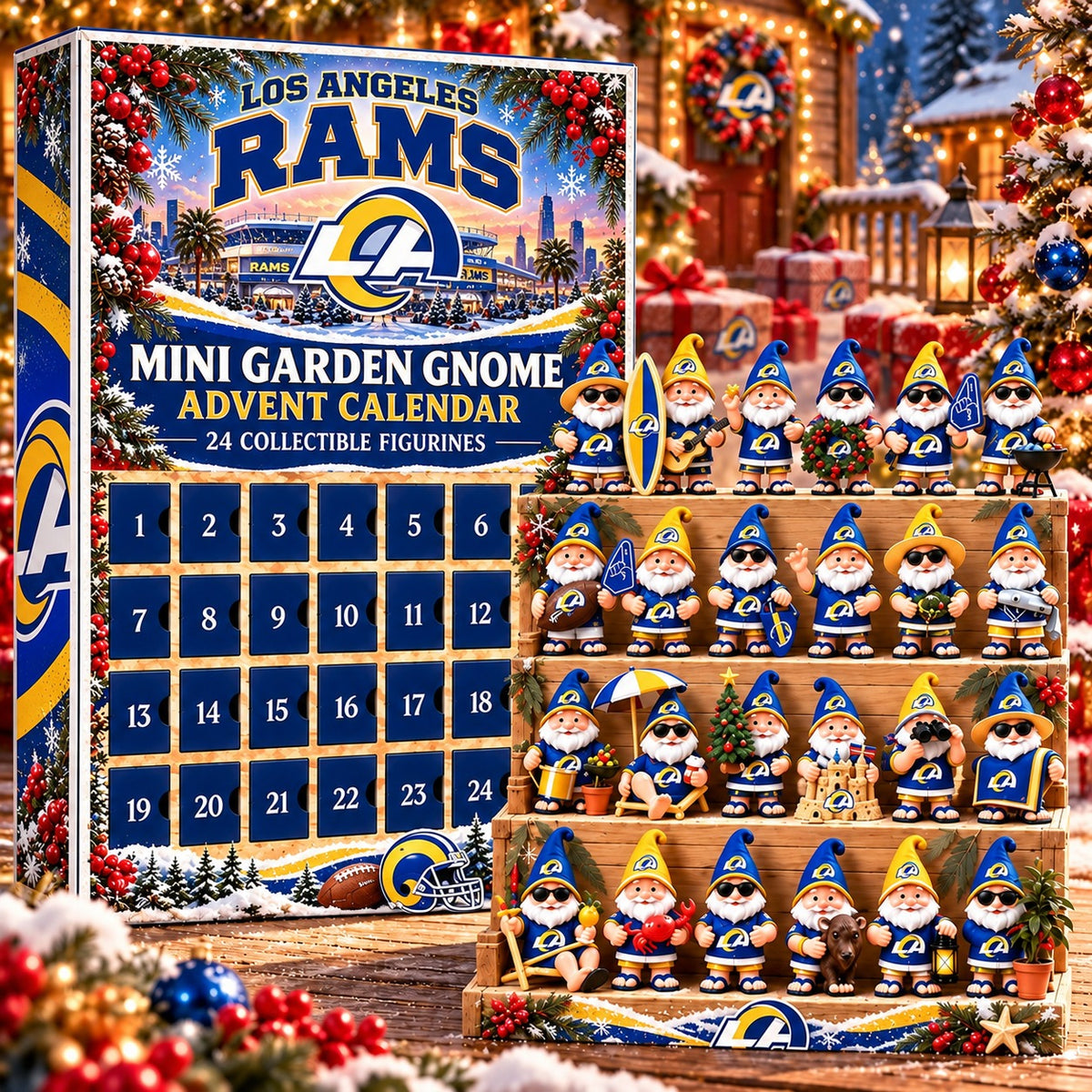 LAR x NFL Mini Garden Gnome Advent Calendar